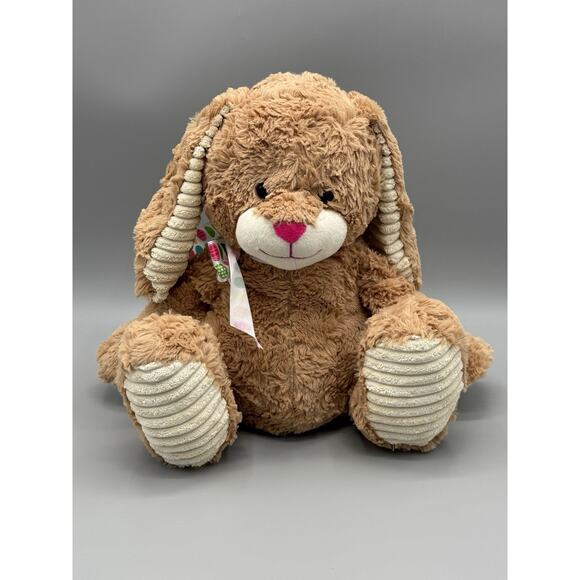 Animal Adventure Bunny Rabbit Plush 14” Stuffed Animal Ribbed Ears & Feet 2017 - Picture 1 of 11
